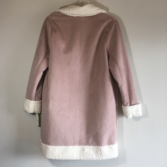 NWT Teddy Coat Sherpa Peacoat Trench Fleece Winter - Picture 6 of 7